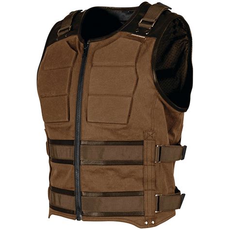 Speed and Strength True Grit Armored Vest - Brown - Get Lowered Cycles