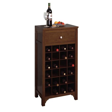 Amazon.com: Winsome Trading Winsome Wood Wine Cabinet, Walnut: Kitchen & Dining