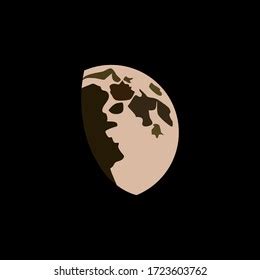 Brown Full Moon Dark Night Sky Stock Vector (Royalty Free) 1723603762 | Shutterstock