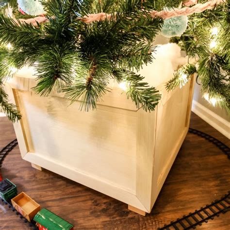 DIY Christmas Tree Box Stand- Free, easy plans!