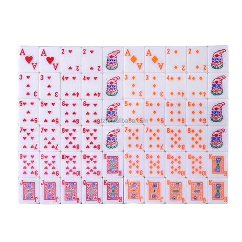 Mahjong Set Melamine Mahjong Tiles With Pvc Box For Board Game And ...