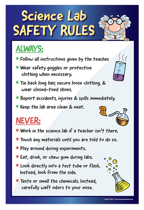 Buy ZOCO - Science Lab Safety Rules (12x18, Laminated) - Kids Science s ...