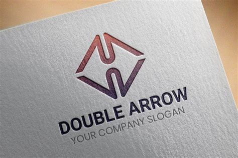 Double Arrow Logo Template | Logo templates, Arrow logo, Craft logo