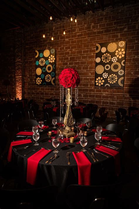 red gold and black wedding theme - Luciana Ralph