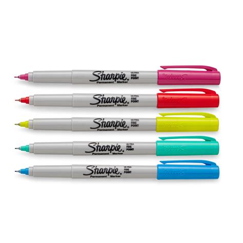 Amazon.com : Sharpie Color Burst Permanent Markers, Ultra-Fine Point, Assorted, 5/Pack (1948353 ...