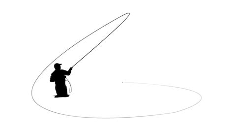 Premium Vector | Fly Fishing Silhouette