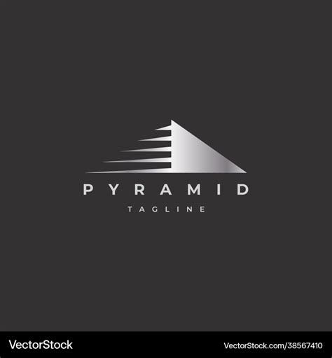 Pyramid logo design Royalty Free Vector Image - VectorStock