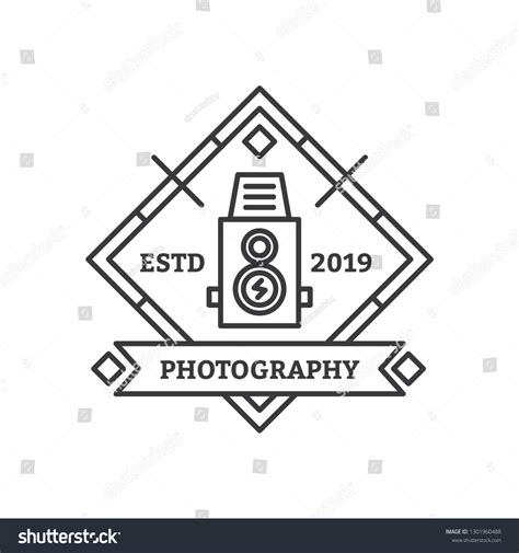 Camera Photography Logo Design Outline Style Stock Vector (Royalty Free) 1301960488 | Shutterstock