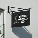 Large Hanging Store Sign | Outdoor Custom Signs - George & Willy – George and Willy