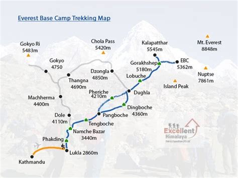 Everest-Base-Camp-Trek-Route-Map - Excellent Himalaya Trek & Expedition