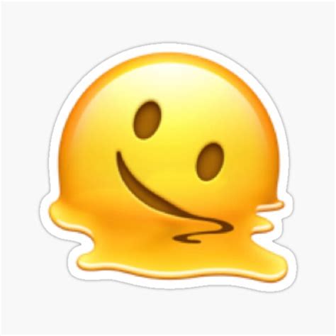 "Melting Face Emoji" Sticker for Sale by PathfinderCP | Redbubble