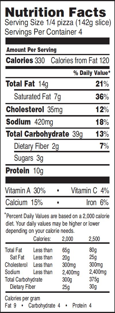 Cheese Pizza : Ingredients and Nutritional Facts - Mystic Pizza Food Company