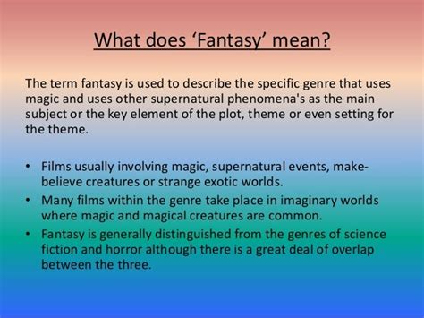 Fantasy Genre Research