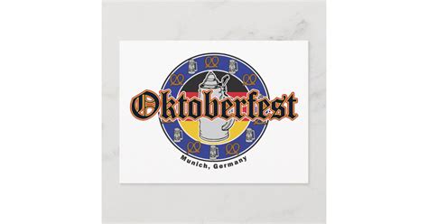 Oktoberfest Beer and Pretzels Postcard | Zazzle