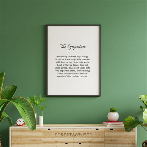 Greek Mythology Print Plato Quotes the Symposium Greek | Etsy