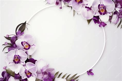 Premium AI Image | Purple orchids on a white background