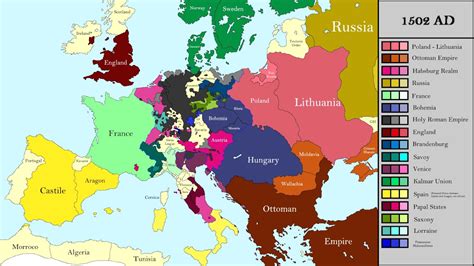 Map Of Europe In 1500