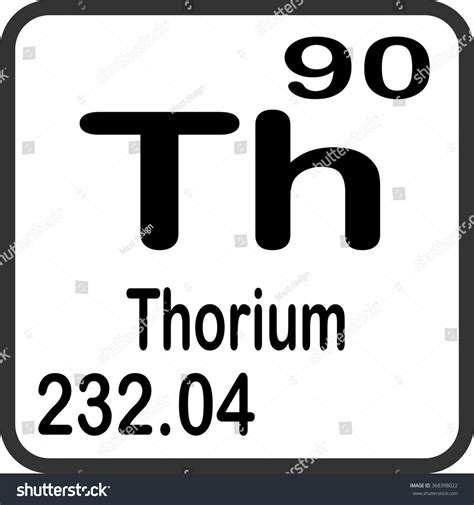 Periodic Table Elements Thorium Stock Vector 368398022 - Shutterstock