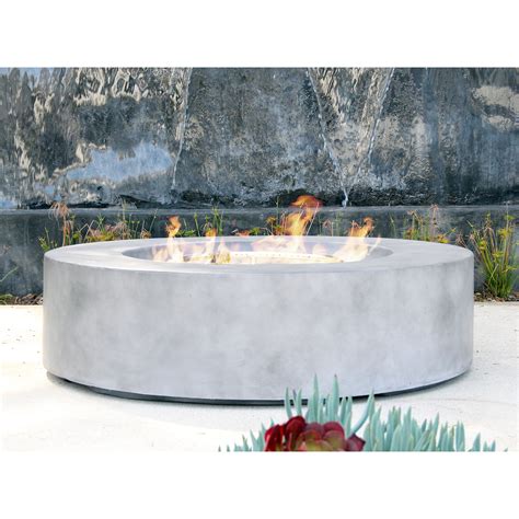 Santiago Round Cast Concrete Fire Pit Table - Century Modern - Touch of Modern