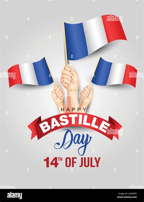 Creative vector Illustration, Card, Banner Or Poster For The French National Day. Happy Bastille ...