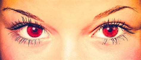 Royalty-Free photo: Red contact lens | PickPik