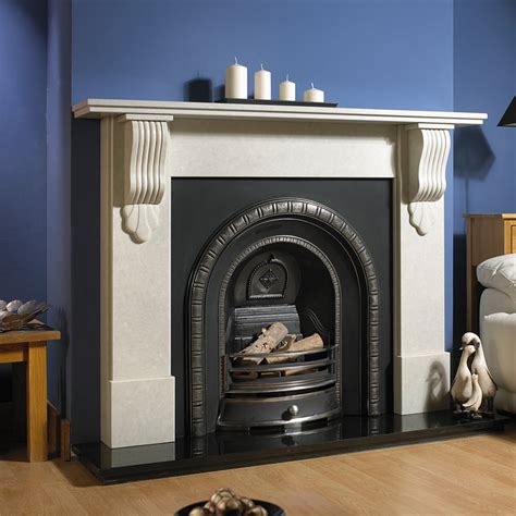 Acanthus Corbel Marble Fire Surround 60" | Marble Fireplaces