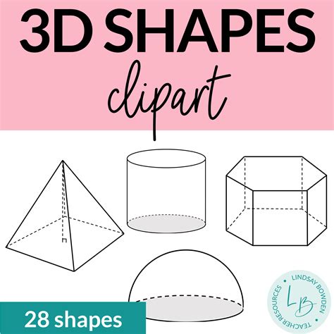 3D Shapes Clipart - Lindsay Bowden