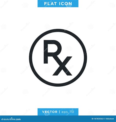 RX Medical Icon Vector Logo Design Template. Stock Vector - Illustration of professional, icon ...