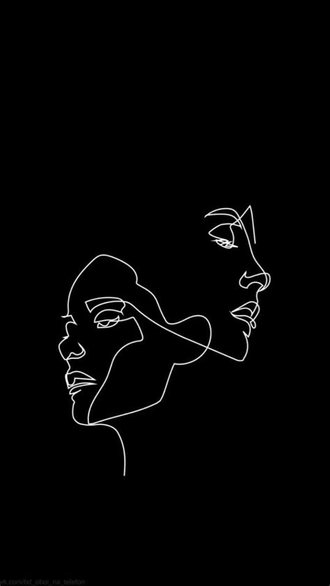 line Art Drawings Aesthetic Wallpaper Black - earl-palomares