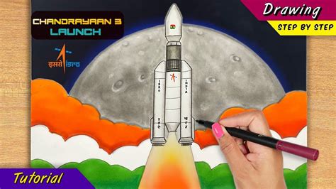 Chandrayaan 3 Moon ISRO Launch Special | Easy How To Draw For Beginners Step by Step | Drawing ...