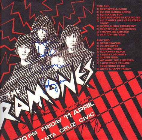 The Ramones Fully Autographed Hand Signed Album Sleeve Cover | Album ...