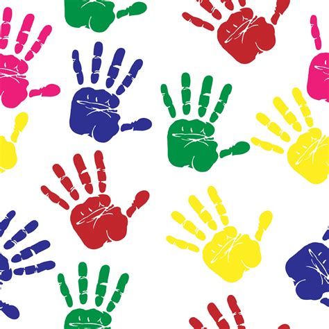 Hand Prints Colorful Seamless Paper Free Stock Photo - Public Domain ...