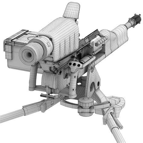 Xm307 Machine Gun 3d Max