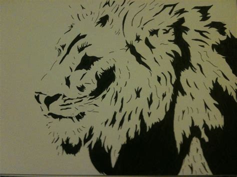 Lion Stencil by STJIMMYRIP on DeviantArt