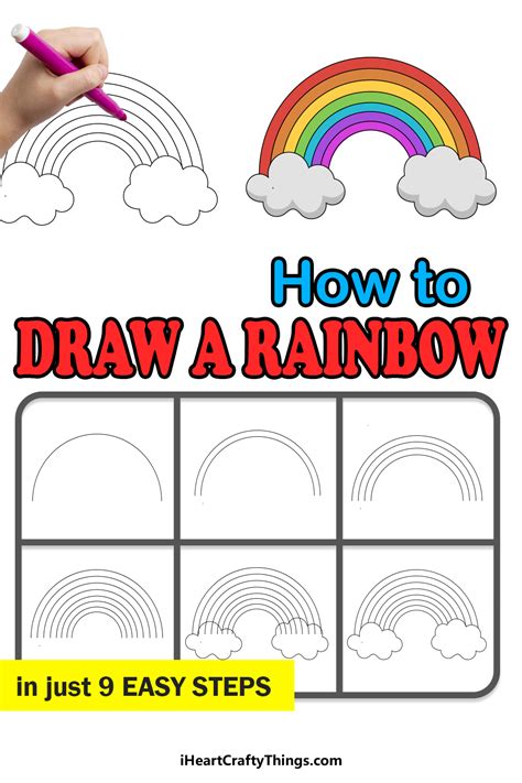 Rainbow Drawing - How To Draw A Rainbow Step By Step