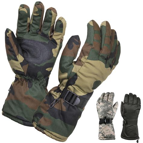 Insulated Thermal Tactical Winter Gloves Cold Weather Long Cuff Ski Camo Hunting - Gloves & Mittens