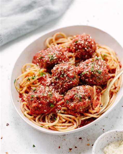 Italian Food Spaghetti And Meatballs