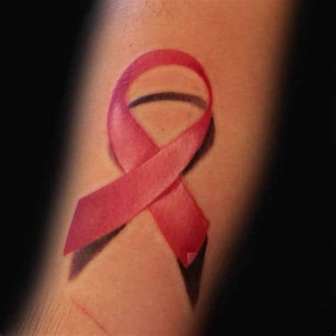 70 Cancer Ribbon Tattoos For Men - Supportive Design Ideas