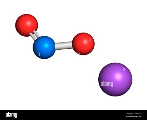 Sodium nitrite chemical structure, illustration Stock Photo - Alamy