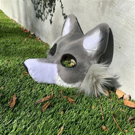 Gray Wolf Furry Therian Cosplay Mask - Etsy