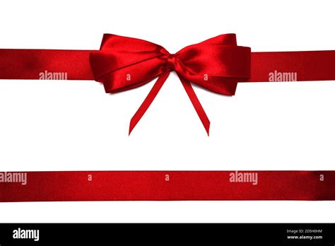 Satin bow with ribbon isolated on white background Stock Photo - Alamy