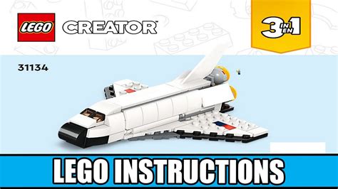 LEGO Instructions | Creator | 31134 | Space Shuttle (Book 1) - YouTube