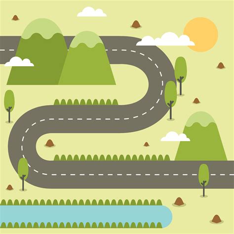 Road Map Illustration 213504 Vector Art at Vecteezy