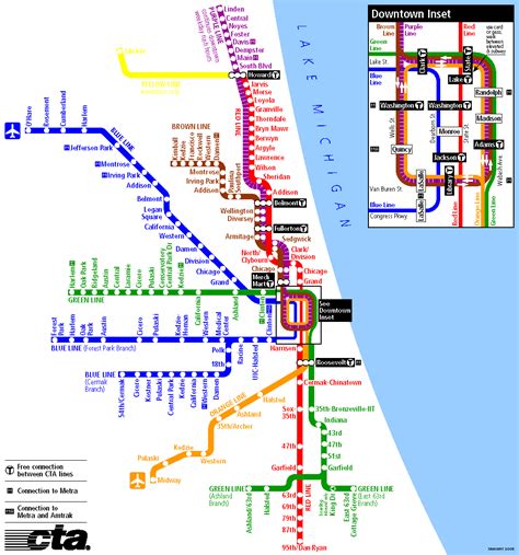 Chicago - Heavy rail - CTA map