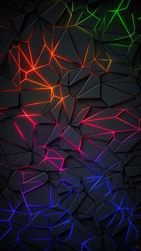 3D RGB Neon Lights IPhone Wallpaper HD - IPhone Wallpapers : iPhone Wallpapers | Gambar kristal ...