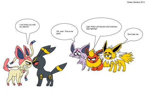 Sylveon and Umbreon Argue by KelseyEdward on DeviantArt