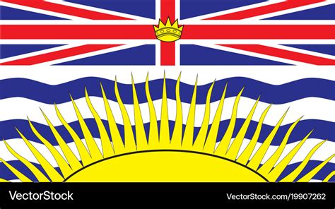 British columbia flag Royalty Free Vector Image