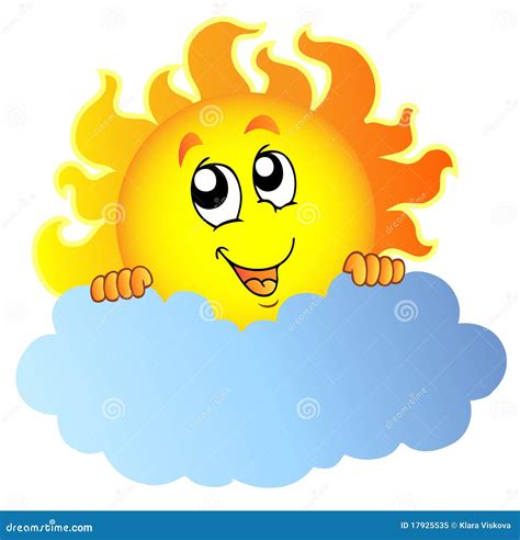 Cartoon Sun Holding Cloud Stock Illustrations – 418 Cartoon Sun Holding ...