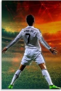 Cristiano Ronaldo CR7 Aggressive Pose Pastel Colorful Paint Art For Football Lover Design ...