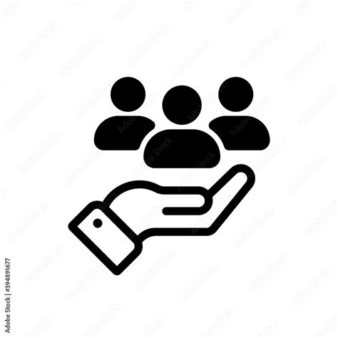 Customer service icon vector. Full customer care service. Hand with persons. Vector illustration ...